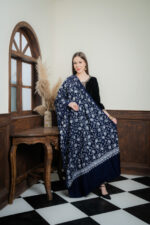 Women shawl ( while & blue shawl ) - Image 3